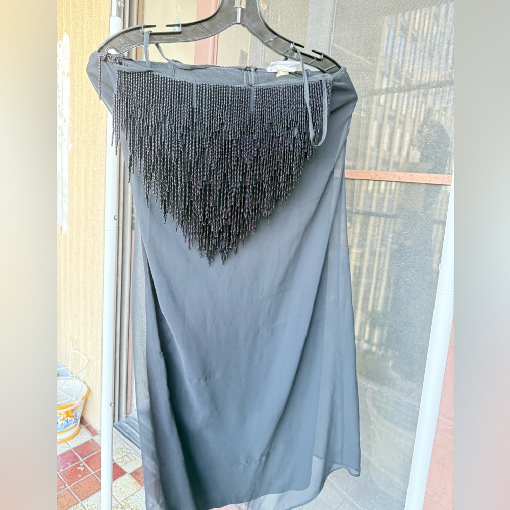 La Perla Elegant Black Beaded Women's dress